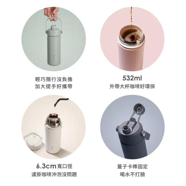 【mo select】換換一杯雙蓋陶瓷塗層真空保溫隨行杯(mo選/隨行杯/保溫杯瓶/保冰杯瓶/水壺)