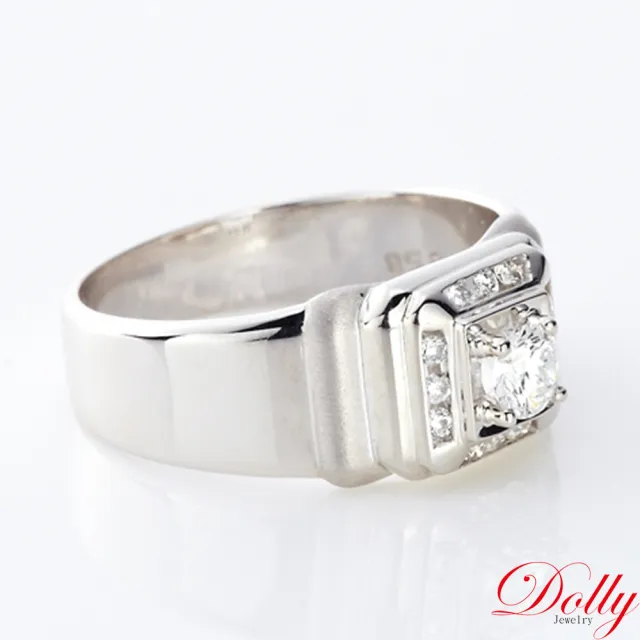 【DOLLY】天然鑽石 0.30克拉完美車工求婚男戒-009(高級訂製珠寶 奢華質感 浪漫送禮)