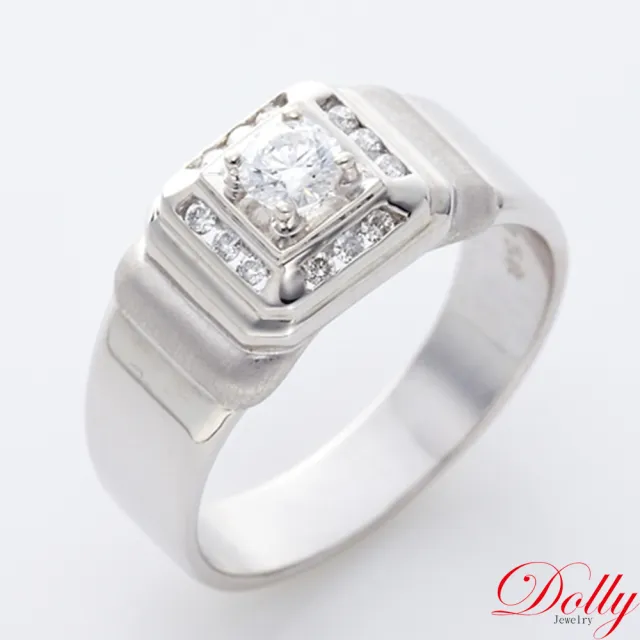 【DOLLY】天然鑽石 0.30克拉完美車工求婚男戒-009(高級訂製珠寶 奢華質感 浪漫送禮)