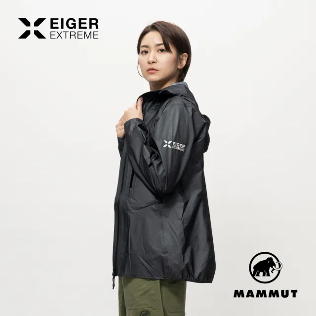 【Mammut 長毛象】Eiger Nordwand Light HS Hooded 極限艾格GTX防風防水連帽外套 黑色 女款 #1010-32510