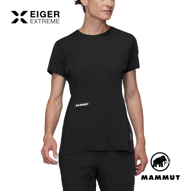 【Mammut 長毛象】Eiger Nordwand FL T-Shirt W 極限艾格短袖排汗衣 黑色 女款 #1017-06900