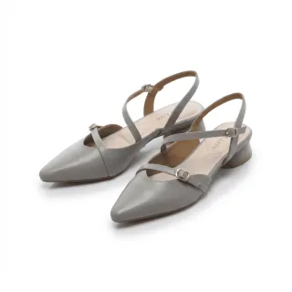 【FAIR LADY】芯太軟 簡約繞帶方頭小低圓跟涼鞋(岩灰/4A3125 女鞋)