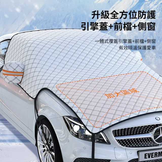 【KEYIE】半罩式汽車擋風罩 汽車防曬遮陽罩 防塵罩 車用遮陽板 防水防雨罩 車衣（轎車/SUV/越野車可用）