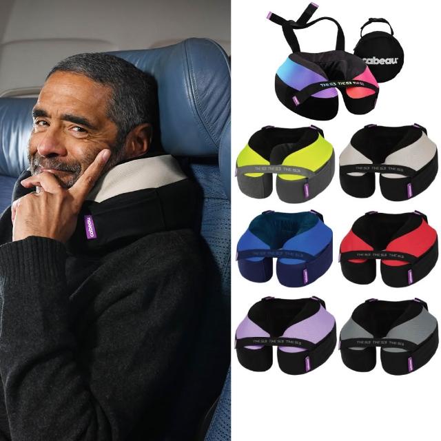 【CABEAU】旅行用記憶棉頸枕S3/TNE(飛機枕/附耳塞+收納袋)