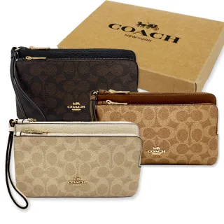 【COACH】長夾式雙層大手拿包/零錢包禮盒(多色選一)
