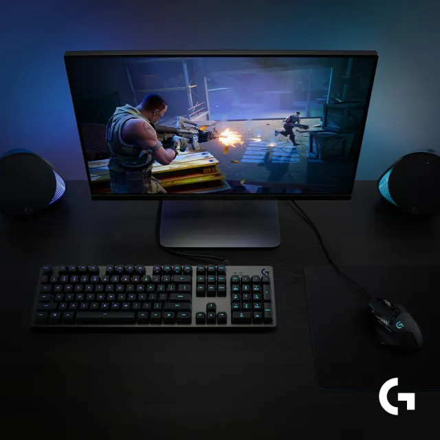 【Logitech G】G512 RGB機械式電競有線鍵盤(敲擊感軸/青軸)