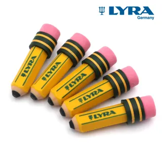 【LYRA】黃桿鉛筆造型擦(3入)｜造型橡皮擦 塑膠擦 禮物 獎品