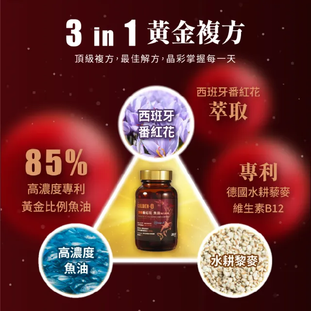 【宏碁健康】GOLDEN-i 頂級番紅花魚油複方膠囊12瓶(送Acer Fashion墨爾本四輪對開胖胖行李箱)