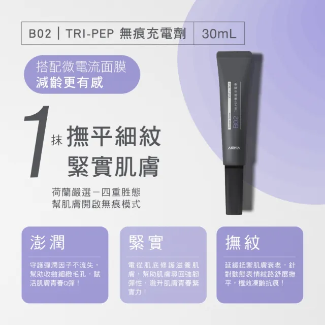 【AKIMIA】B02 TRI-PEP 無痕充電劑 30ml 精華液