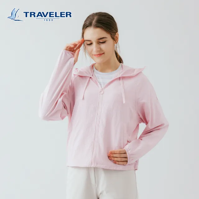 【TRAVELER 旅行者】女款吸排抗UV外套(帽馬尾/口罩 /拇指孔結構)｜261TR217