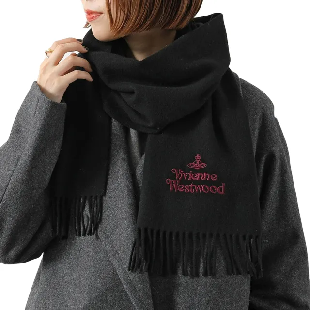 【Vivienne Westwood】經典土星LOGO羊毛流蘇圍巾/毛帽 (多款任選)