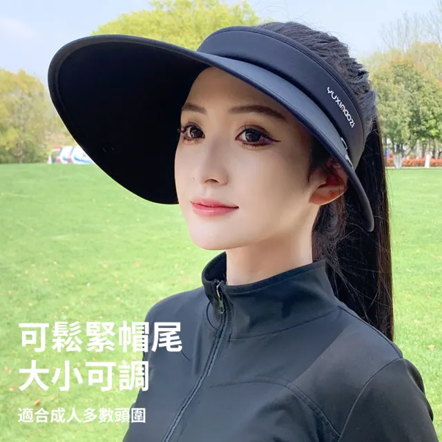 【Sumfun】冰絲面罩一體護頸空頂遮陽帽 防曬面罩 戶外運動空頂帽 太陽帽 沙灘帽