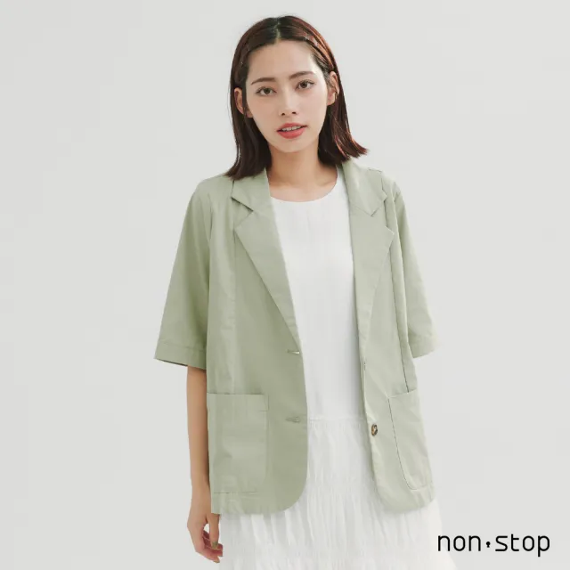【non-stop】百搭五分袖休閒西裝外套-2色