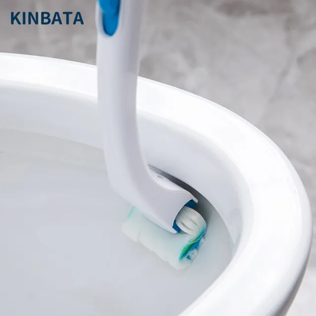 【FIFIOO 杏屋家居】日本KINBATA可溶解拋棄式馬桶刷替換刷頭(96入)