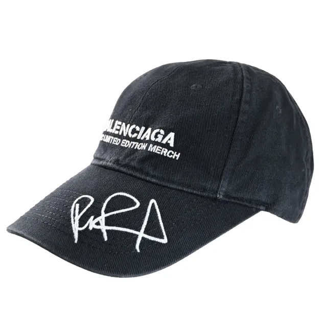【Balenciaga 巴黎世家】RuPaul聯名款電繡LOGO個性鴨舌帽棒球帽(黑)