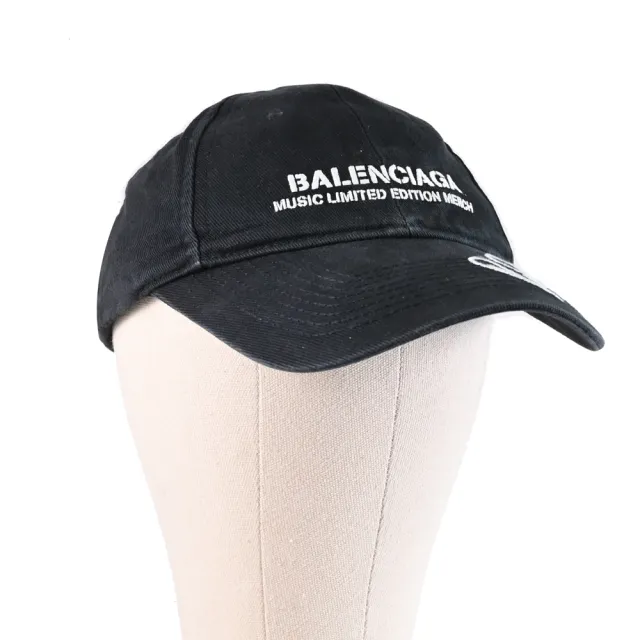 【Balenciaga 巴黎世家】RuPaul聯名款電繡LOGO個性鴨舌帽棒球帽(黑)