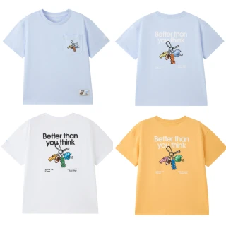 【NEW BALANCE】NB 童裝 短袖上衣_男童/女童_水藍/橘黃/白色_7EG2606WLBL_7EG2606WWT_7EG2606WYW
