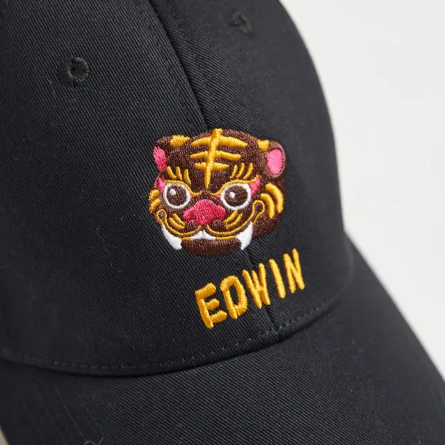 【EDWIN】配件 白沙屯墨鏡插口棒球帽(黑色)