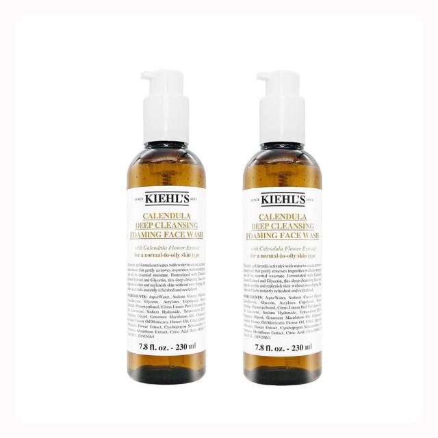 【Kiehl’s】金盞花植物精華潔面泡泡凝露 230ml 買1送1 (契爾氏/國際航空版)