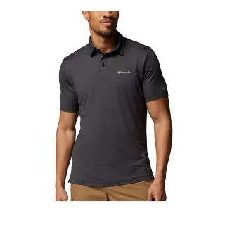 【Columbia 哥倫比亞】男款-防曬UPF50快排短袖POLO衫- Parsons Point™ Polo-黑灰色(UAE91660BY/KS)