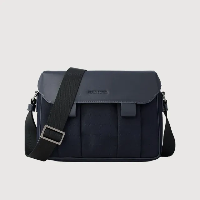 【BRAUN BUFFEL 德國小金牛】馬可-A 橫式斜背包-多色任選(BF587-62-BK/DB) 男包送禮推薦