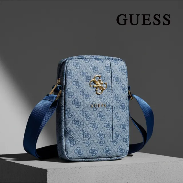 【GUESS】金屬4G滿版LOGO系列 8吋側背包