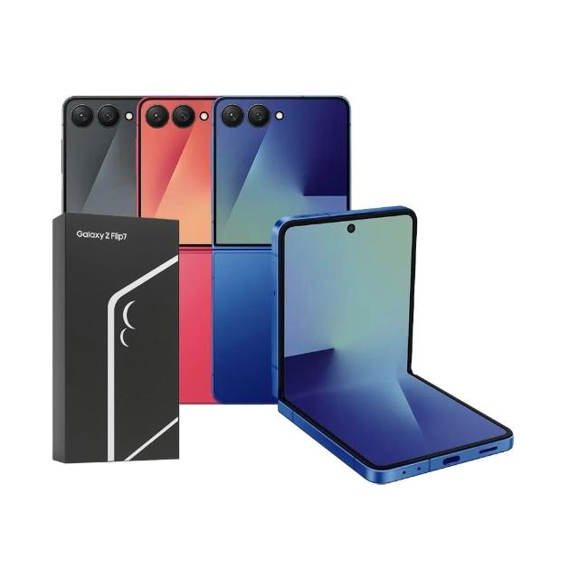 Samsung Galaxy Z Flip7 5G 是 Z 系列最新力作，搭載 Exynos 2500 十核心處理器，支援 5G 網路與 IP48 防水防塵等級。機身厚度僅 6.5mm，重量 188g，螢幕解析度達 FHD 2520 x 1080，主相機 5000 萬畫素，前鏡頭 1000 萬畫素，提供多種顏色選擇，包括海影藍、墨夜黑與輕緋紅。內建 512GB 儲存空間，無記憶卡插槽，支援雙 Nano SIM 卡，並附贈 USB-C 傳輸線與 SIM 卡退卡針。