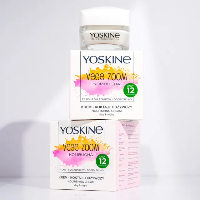 【YOSKINE】純素輕質日夜滋養雞尾酒霜50ml 買一送一 康普茶萃取 滋潤 抗老 全天候保濕 官方正貨(乳霜)