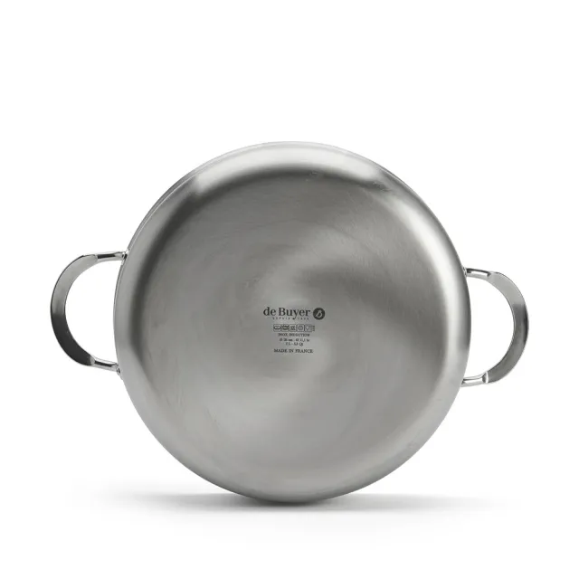 【de Buyer 畢耶】Alchimy系列 3層複合不鏽鋼雙耳主廚鍋28cm-適用IH爐(不含鍋蓋)