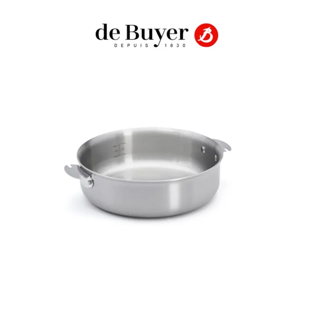 【de Buyer 畢耶】LOQY活動柄系列 Alchimy3層複合不鏽鋼主廚鍋24cm-適用IH爐(握柄另購)