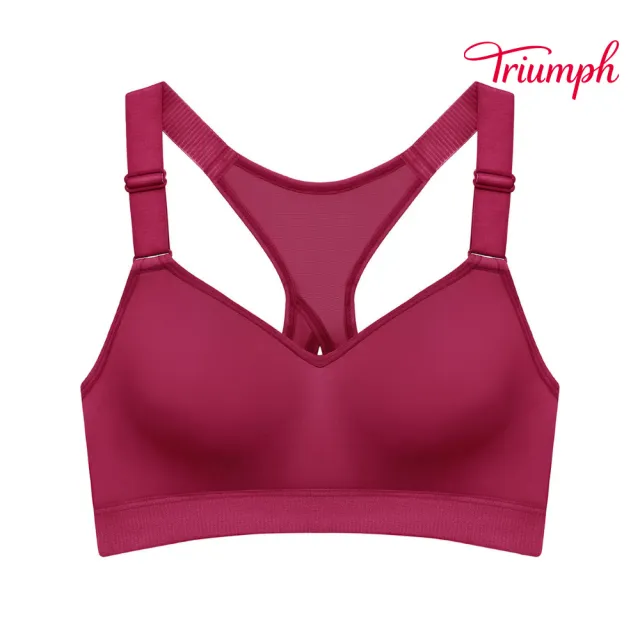 【Triumph 黛安芬】Athleisure 城市律動系列 高效支撐運動內衣(甜酒紅)