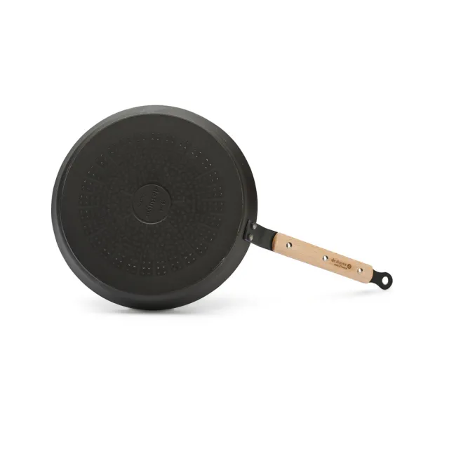 【de Buyer 畢耶】CHOC原木柄系列 法式可麗餅鍋26cm/不沾鍋-適用IH爐