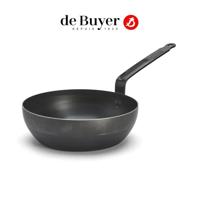 【de Buyer 畢耶】『輕礦藍鐵系列』單柄深煎炒鍋24cm/鐵鍋