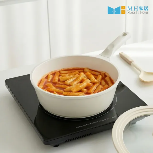【MH家居KITCHEN】韓國製不沾平底深煎鍋26cm(平底鍋/不沾鍋/IH爐可用)