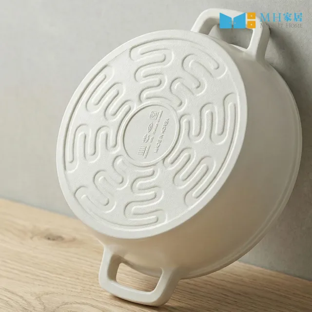【MH家居KITCHEN】韓國製雙耳深湯鍋20cm-附鍋蓋(湯鍋/不沾鍋/IH爐可用)