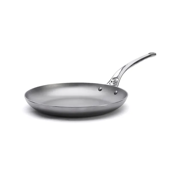 【de Buyer 畢耶】原礦蜂蠟鐵鍋 職人防滑握柄早餐鍋28cm-適用IH爐(適用烤箱)