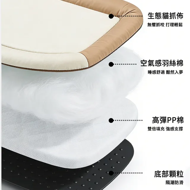 【MUAN】防水防滑寵物床墊 50×40cm 四季透氣涼感睡墊 貓狗通用 寵物窩墊 貓狗睡眠墊