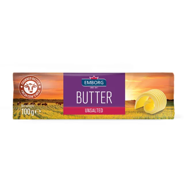 【Emborg 安博格】無鹽奶油 100g(奶油 無鹽 乳製品)