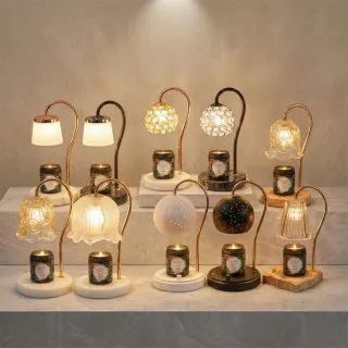 【Les nez 香鼻子】融蠟燈＋香水蠟燭200g 1+1 任選組(9款燈×8香味自在搭)