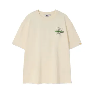 【Wacky WiLLY】官方旗艦館 KIKY島嶼圖案短袖T恤(UNI短袖上衣 奶油白色)