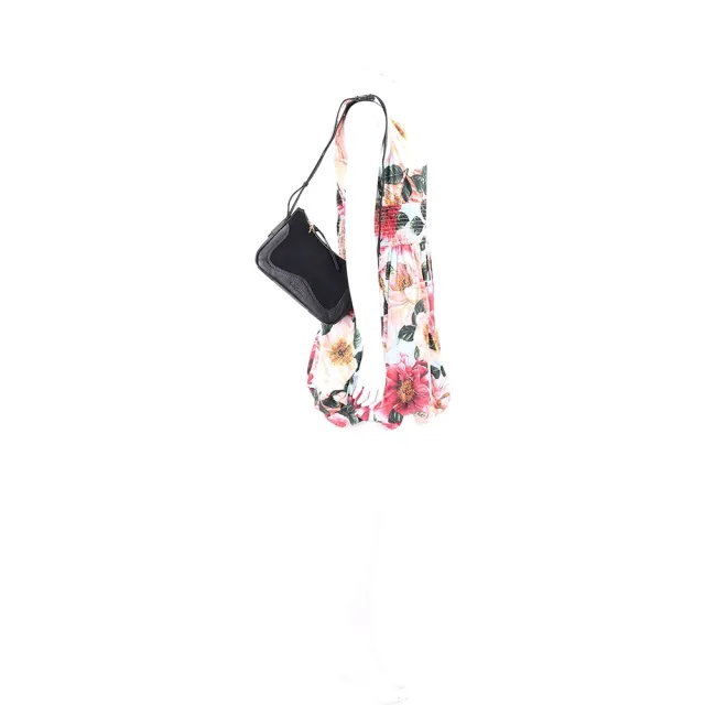 【See by Chloe’】HANA HOBO 牛皮拼麂皮迷你肩背 斜背流浪包-黑色