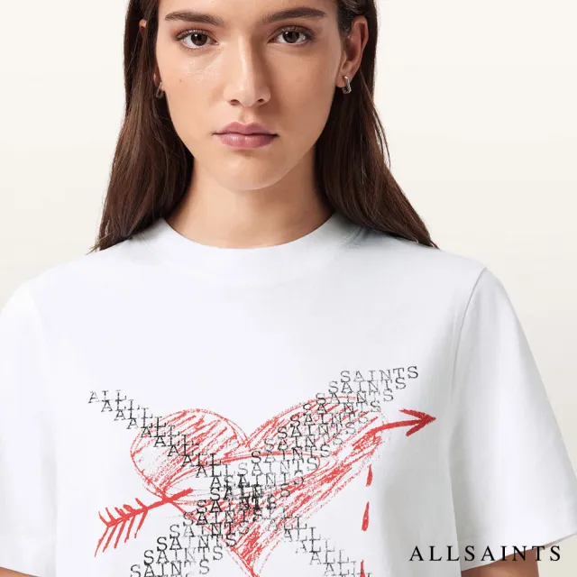 【ALLSAINTS】HEARTACHE 愛心塗鴉短袖T恤 W081JE(常規版型)
