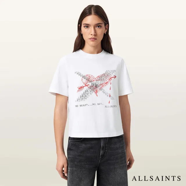 【ALLSAINTS】HEARTACHE 愛心塗鴉短袖T恤 W081JE(常規版型)