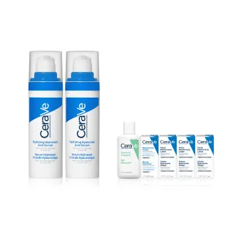 【CeraVe 適樂膚】保濕雙入組★全效水光B5玻尿酸修護精華 30ml*2(保濕鎖水)