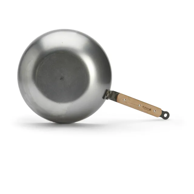 【de Buyer 畢耶】原礦木柄蜂蠟系列 單柄中華北京炒鍋28cm