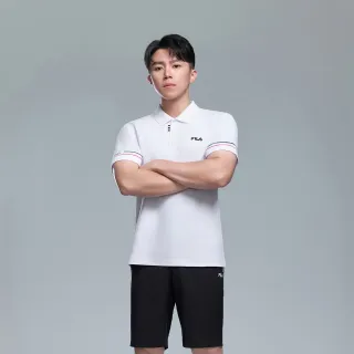 【FILA】男短袖POLO衫-白色 1POA-1703-WT
