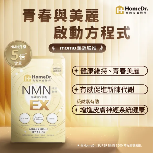 HomeDr.首創NMN EX37500時光膠囊(x3)