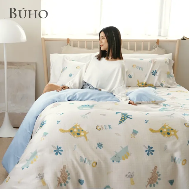 【BUHO 布歐】60支100%天絲™雙人四件式被套床包組(多款任選)