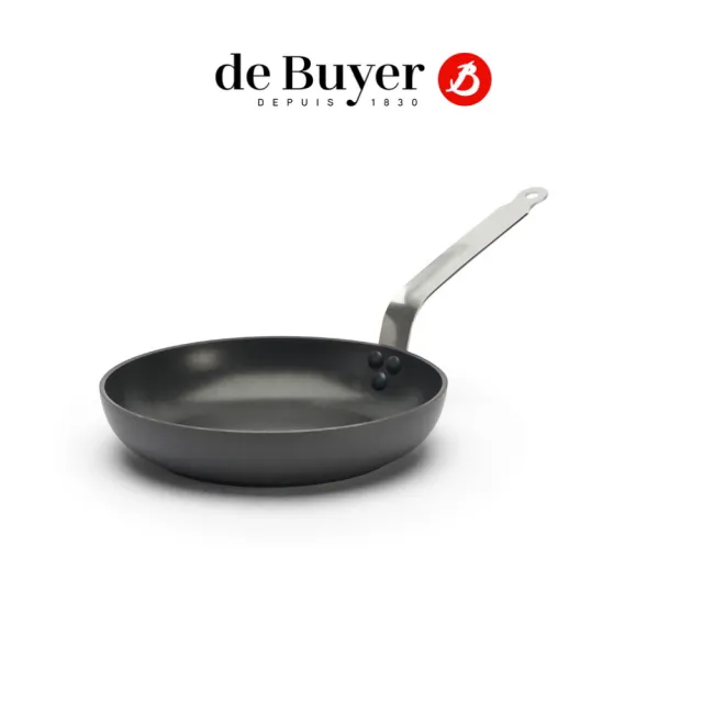 【de Buyer 畢耶】CHOC密極黑系列 平底不沾鍋24cm--IH爐可用鍋(可烤箱/感應爐)