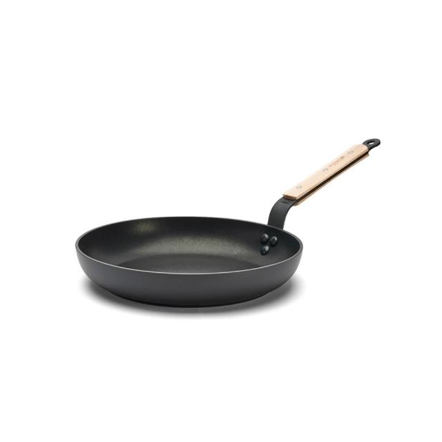 【de Buyer 畢耶】CHOC原木柄系列 平底不沾鍋28cm-適用IH爐